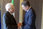 Il Presidente della Repubblica Sergio Mattarella con il Presidente della Repubblica di Slovenia Borut Pahor