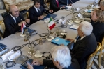 Il Presidente Sergio Mattarella con il Presidente della Repubblica dell’Iraq, S.E. il Signor Barham Ahmed Salih