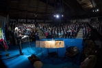 Il Presidente della Repubblica Sergio Mattarella in occasione della celebrazione in onore di Chiara Lubich, nel centenario della sua nascita