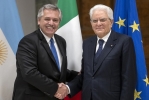 Il Presidente Sergio Mattarella con il Presidente della Repubblica Argentina, S.E. il Signor Alberto Ángel Fernández