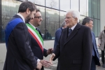 Il Presidente Sergio Mattarella Gianguido D’Alberto, Sindaco di Teramo,in occasione della cerimonia di inaugurazione dell’anno accademico 2019/2020 dell’Università degli Studi di Teramo 
