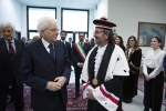 Il Presidente Sergio Mattarella con Dino Mastrocola, Rettore dell’Ateneo,in occasione della cerimonia di inaugurazione dell’anno accademico 2019/2020 dell’Università degli Studi di Teramo 
