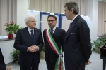 Il Presidente Sergio Mattarella con Marco Marsilio, Presidente della Regione Abruzzo, e  Gianguido D’Alberto, Sindaco di Teramo in occasione della cerimonia di inaugurazione dell’anno accademico 2019/2020 dell’Università degli Studi di Teramo 
