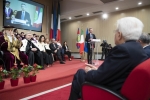 Il Presidente Sergio Mattarella in occasione della cerimonia di inaugurazione dell’anno accademico 2019/2020 dell’Università degli Studi di Teramo 
