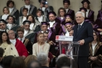 Il Presidente Sergio Mattarella in occasione della cerimonia di inaugurazione dell’anno accademico 2019/2020 dell’Università degli Studi di Teramo 
