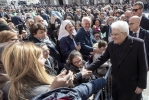 Il Presidente Sergio Mattarella al termine della celebrazione Eucaristica officiata dal Santo Padre, in occasione dell’Incontro “Mediterraneo, frontiera di pace” 