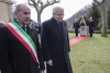 Il Presidente della Repubblica Sergio Mattarella con Maurizio Verona, Sindaco di Stazzema, in occasione della cerimonia per il cinquantesimo anniversario del conferimento della medaglia d’oro al valor militare al Comune di Stazzema
