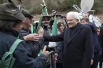 Il Presidente della Repubblica Sergio Mattarella, alla Fabbrica dei Diritti di Sant’Anna di Stazzema, per la cerimonia per il cinquantesimo anniversario del conferimento della medaglia d’oro al valor militare al Comune di Stazzema