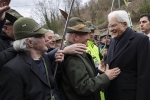 Il Presidente della Repubblica Sergio Mattarella, alla Fabbrica dei Diritti di Sant’Anna di Stazzema, per la cerimonia per il cinquantesimo anniversario del conferimento della medaglia d’oro al valor militare al Comune di Stazzema