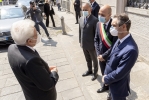 Il Presidente della Repubblica Sergio Mattarella in occasione della visita a Codogno