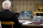 Il Presidente Sergio Mattarella durante l'intervento video all'iniziativa "QualeFuturo"