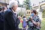 Il Presidente della Repubblica Sergio Mattarella al Centro di spiritualità e convegni “Mondo Migliore” di Rocca dei Papi, con i famigliari del Sindaco Emanuele Crestini
