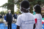 Il Presidente della Repubblica Sergio Mattarella in occasione della cerimonia di commemorazione del Sindaco del Comune di Rocca di Papa, Dott. Emanuele Crestini.
