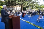 Il Presidente della Repubblica Sergio Mattarella al Centro di spiritualità e convegni “Mondo Migliore” di Rocca dei Papi, in occasione della cerimonia di commemorazione del Sindaco del Comune di Rocca di Papa, Dott. Emanuele Crestini
