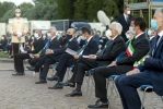 Bergamo - Il Presidente della Repubblica Sergio Mattarella in occasione della cerimonia di commemorazione dedicata alle vittime bargamasche del covid-19