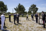 Il Presidente della Repubblica Sergio Mattarella e il Presidente della Repubblica di Slovenia Borut Pahor in occasione della deposizione di una corona di fiori presso la foiba di Basovizza 