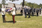 Il Presidente della Repubblica Sergio Mattarella e il Presidente della Repubblica di Slovenia Borut Pahor in occasione della deposizione di una corona di fiori presso la foiba di Basovizza 