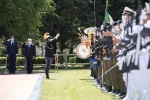 Il Presidente della Repubblica Sergio Mattarella con il Presidente della Repubblica di Slovenia, Borut Pahor durante gli onori militari
