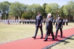 Il Presidente della Repubblica Sergio Mattarella con il Presidente della Repubblica di Slovenia, Borut Pahor durante gli onori militari
