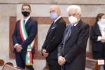 Il Presidente della Repubblica Sergio Mattarella in occasione della Santa Messa in suffragio delle vittime delle stragi di Bologna e di Ustica