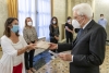 Il Presidente della Repubblica Sergio Mattarella nel corso dell’incontro con i familiari delle vittime del Ponte Morandi