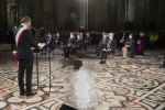 Il Presidente della Repubblica Sergio Mattarella al Duomo di Milano,in occasione della Messa da Requiem di Giuseppe Verdi,in memoria delle vittime del Covid-19 
