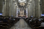 Il Presidente della Repubblica Sergio Mattarella al Duomo di Milano,in occasione della Messa da Requiem di Giuseppe Verdi,in memoria delle vittime del Covid-19 