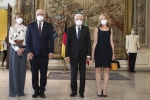 Il Presidente Sergio Mattarella e la Sig.ra Laura, con il Presidente della Repubblica Federale di Germania Frank-Walter Steinmeier e la Signora Elke Büdenbender
