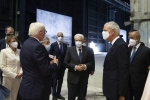 Il Presidente Sergio Mattarella e il Presidente della Repubblica Federale di Germania Frank-Walter Steinmeier, con Marco Tronchetti Provera, Presidente della Fondazione Pirelli per il panel di studio dal titolo “La rinascita al tempo del Covid”.
