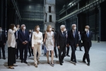 Il Presidente Sergio Mattarella e la Sig.ra Laura, con il Presidente della Repubblica Federale di Germania Frank-Walter Steinmeier e la Signora Elke Büdenbender, in Pirelli HangarBicocca, per il panel di studio dal titolo “La rinascita al tempo del Covid”
