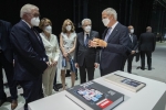 Il Presidente Sergio Mattarella e il Presidente della Repubblica Federale di Germania Frank-Walter Steinmeier, in Pirelli HangarBicocca, con Marco Tronchetti Provera, Presidente della Fondazione Pirelli, per il panel di studio dal titolo “La rinascita al tempo del Covid”
