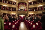 Il Presidente Sergio Mattarella e la Sig.ra Laura,con il Presidente della Repubblica Federale di Germania Frank-Walter Steinmeier e la Signora Elke Büdenbender al Teatro alla Scala per il concerto diretto dal Maestro Riccardo Chailly,Sinfonia n.9 in re minore op. 125 di Ludwing van Beethoven