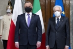 Il Presidente Sergio Mattarella con S.E. Andrzej Duda, Presidente della Repubblica di Polonia