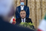 Il Presidente Sergio Mattarella e S.E. Andrzej Duda, Presidente della Repubblica, nel corso dei collqui