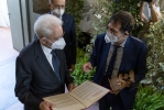 Firenze - Il Presidente della Repubblica Sergio Mattarella con il Prof. Leonardo Becchetti, Direttore del Festival Nazionale dell’Economia Civile,  in occasione della seconda edizione del Festival Nazionale dell’Economia Civile