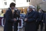 Il Presidente Sergio Mattarella con Francesco Acquaroli Presidente della Regione Marche,in occasione della cerimonia di inaugurazione dell’Anno Accademico 2020/2021 dell’Università degli Studi di Macerata