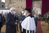 Il Presidente Sergio Mattarella con Gaetano Manfredi, Ministro dell’Università e Ricerca, e Francesco Adornato, Rettore dell’Università degli Studi di Macerata, in occasione della cerimonia di inaugurazione dell’Anno Accademico 2020/2021 dell’Università degli Studi di Macerata. 
