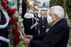 Deposizione di una corona di fiori e dichiarazione alla stampa da parte del Presidente della Repubblica al Cimitero di Castegnato per commemorare le vittime del Covid – 19