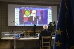 Il Presidente della Repubblica Sergio Mattarella in videoconferenza alla sessione di apertura della XXXVII Assemblea annuale ANCI
