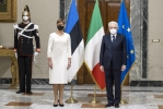 Il Presidente Sergio Mattarella con il Presidente della Repubblica di Estonia, S.E. la Signora Kersti Kaljulaid