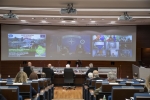 Il Presidente Sergio Mattarella alla sede del Comando Operativo di vertice Interforze in occasione del collegamento in videoconferenza per rivolgere gli auguri ai contingenti militari italiani impegnati nei teatri di operazioni internazionali
