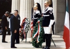 I Presidenti Scàlfaro e Clinton al cimitero militare americano di Nettuno 3 giugno 1994