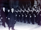 Il Presidente Einaudi con gli onorevoli Giuseppe Saragat e Giovanni Leone
