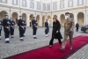 Il Presidente del Senato della Repubblica, Sen. Avv. Maria Elisabetta ALBERTI CASELLATI al suo arrivo al Quirinale in occasione delle consultazioni
