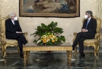 Il Presidente della Repubblica Sergio Mattarella con il Presidente della Camera dei Deputati Roberto Fico, in occasione delle consultazioni
