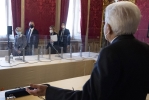  Il Presidente della Repubblica Sergio Mattarella con i Componenti del Gruppo Misto del Senato della Repubblica “+ Europa - Azione” e del gruppo Misto della Camera dei deputati "Azione - + Europa- Radicali italiani", in occasione delle consultazioni