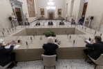 Il Presidente della Repubblica Sergio Mattarella con la delegazione dei Gruppi Parlamentari “Partito Democratico” del Senato della Repubblica e della Camera dei Deputati, in occasione delle consultazioni