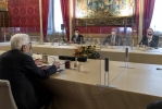Il Presidente della Repubblica Sergio Mattarella con la rappresentanza dei Gruppi Parlamentari “MoVimento 5 Stelle” del Senato della Repubblica e della Camera dei Deputati, in occasione delle consultazioni