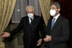 Il Presidente della Repubblica Sergio Mattarella con Roberto Fico, Presidente della Camera dei Deputati