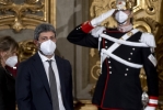 Il Presidente della Camera dei Deputati Roberto Fico nel corso delle dichiarazioni